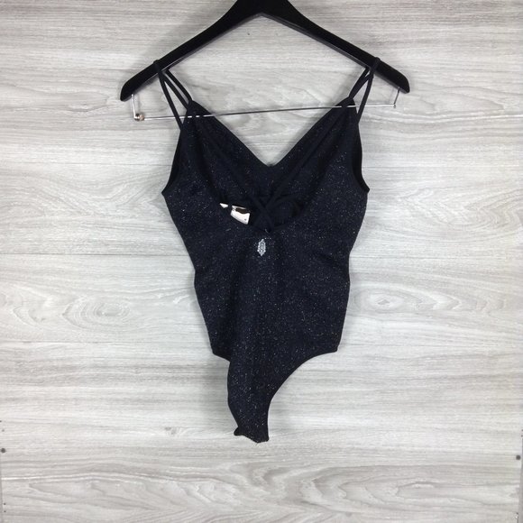 Free People Polish Up Strappy Metallic Leotard - Picture 5 of 6
